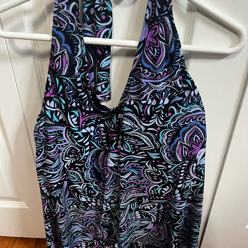 Magicsuit Women's bathingsuit top - Black and Purple Paisley